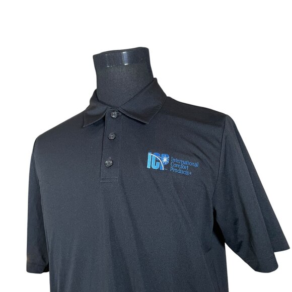 Oakley Men's Black Short Sleeve Polo Shirt Large International Comfort Products - Picture 2 of 9